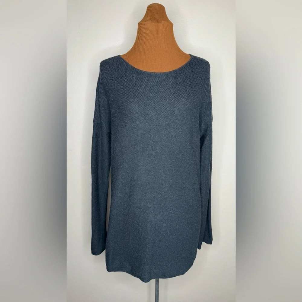 J. McLaughlin Cashmere Blend Pullover Knit Sweater Detachable Cowl Neck Sz Med